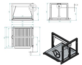 Liftable mobile barbecue grillBF60