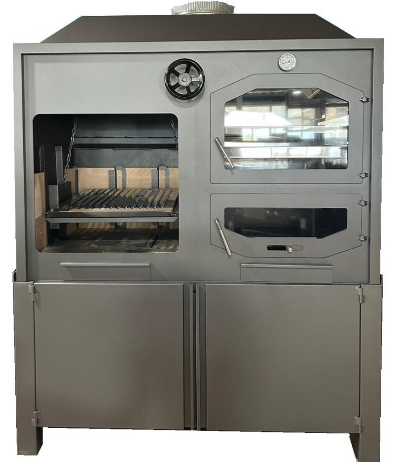 Oven - Barbecue with Argentine grill and base 140 Metal ovens and b...